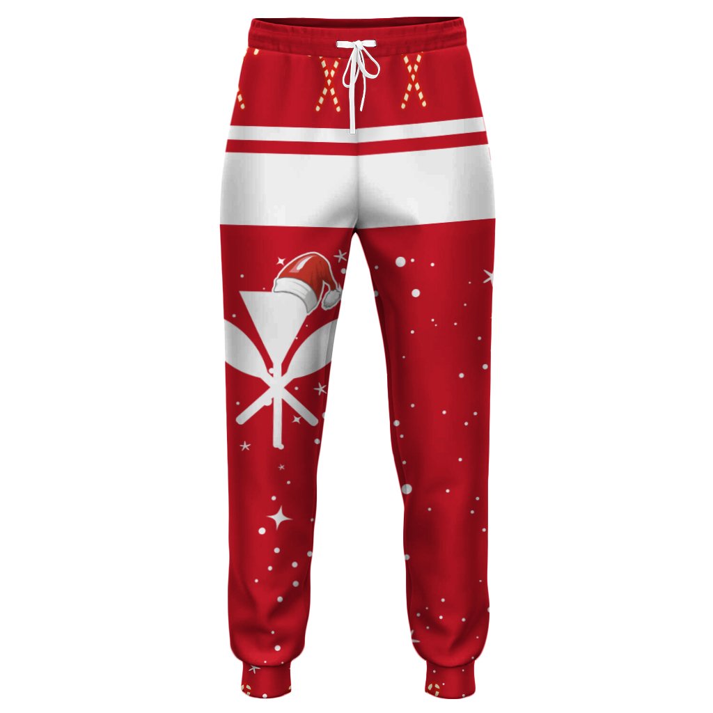 Hawaii Christmas Joggers - Show Style - AH Unisex Red - Polynesian Pride