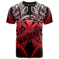 Hawaii Polynesian T Shirt Red Tribal Pattern Unisex Red - Polynesian Pride
