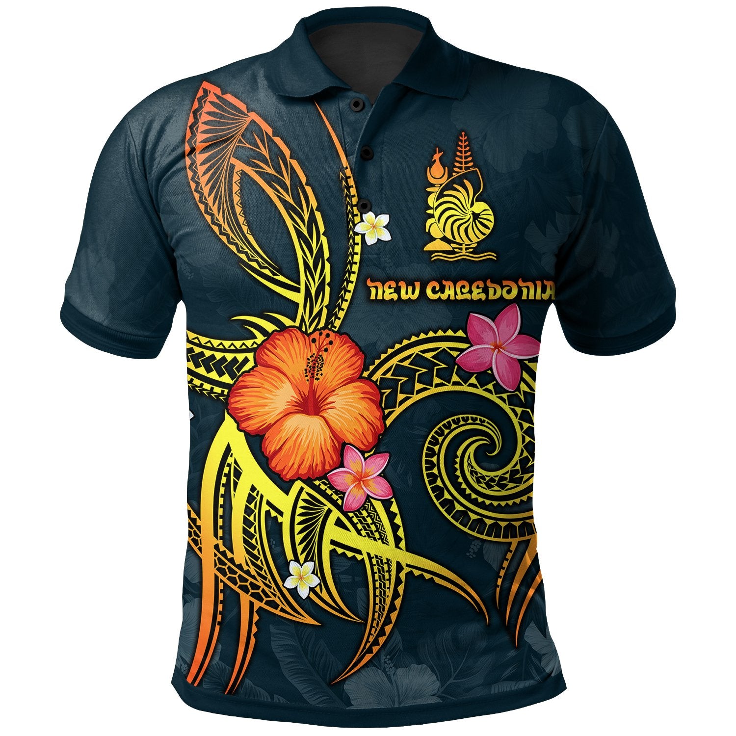 New Caledonia Polynesian Polo Shirt Legend of New Caledonia (Blue) Unisex Blue - Polynesian Pride