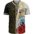 Federated States Of Micronesia Polynesian Baseball Shirt - Coat Of Arm With Hibiscus Gold Unisex Gold - Polynesian Pride