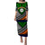 Kwajalein Atoll Tribal Pattern Puletasi Dress - LT12 Long Dress Blue - Polynesian Pride