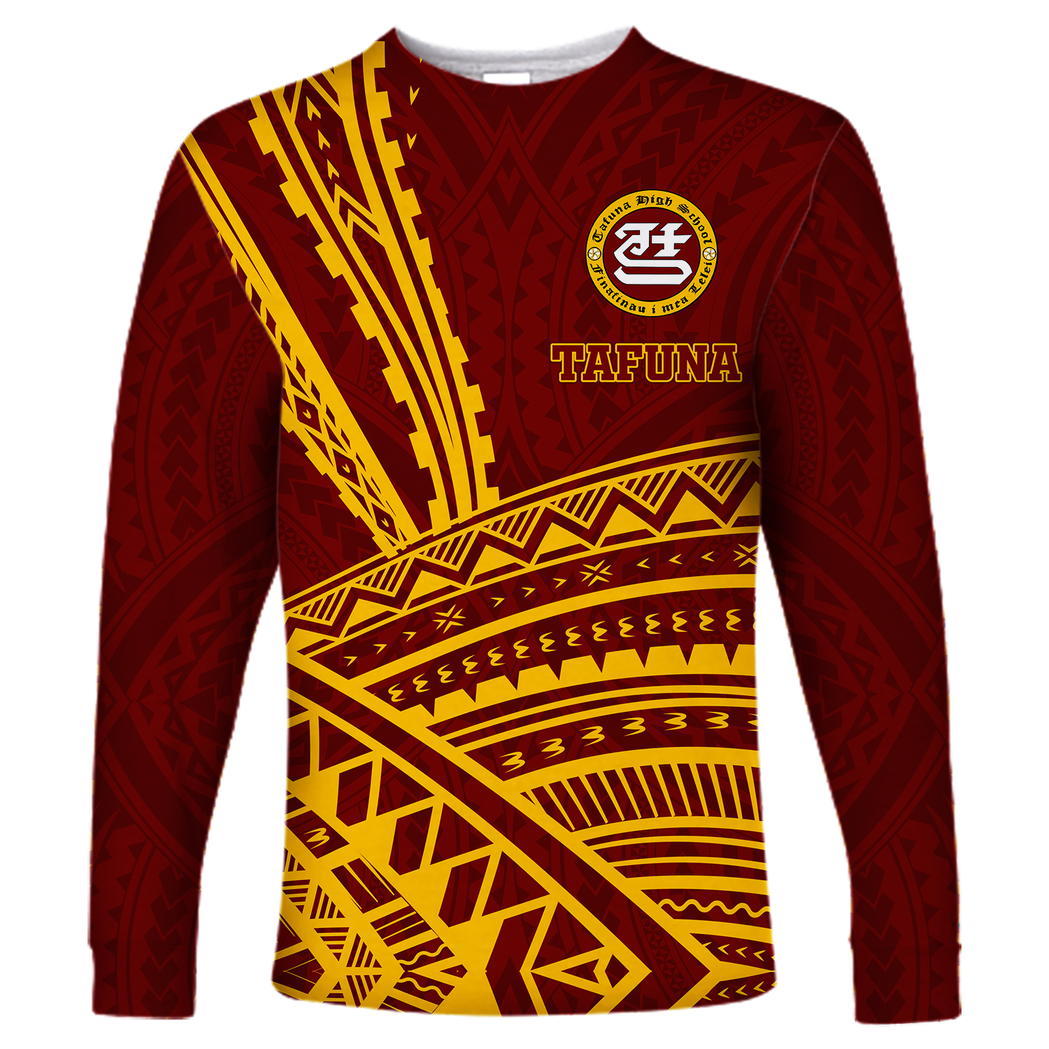 Tafuna High School American Samoa Pride Long Sleeve Shirt - LT12 Unisex Red - Polynesian Pride