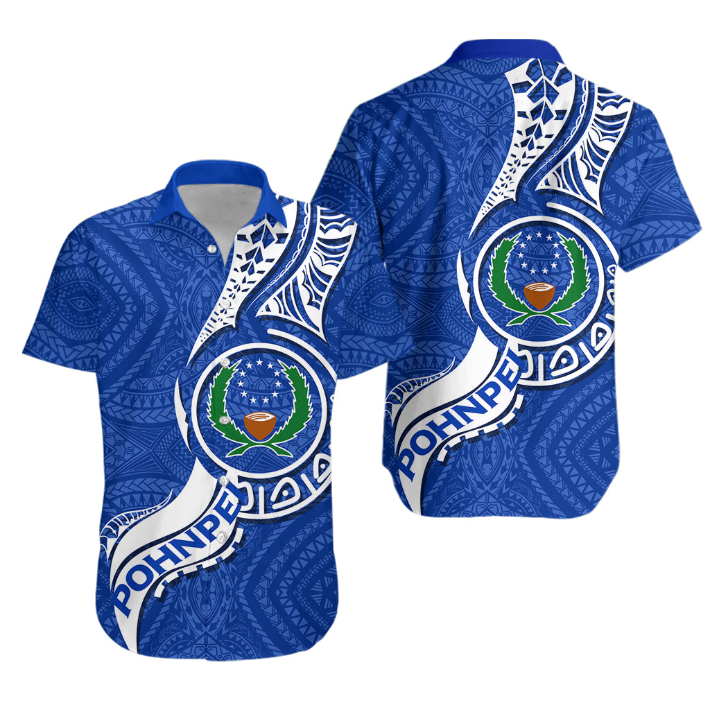 Pohnpei Hawaiian Shirt - Micronesia Pride Blue - LT12 Unisex Blue - Polynesian Pride