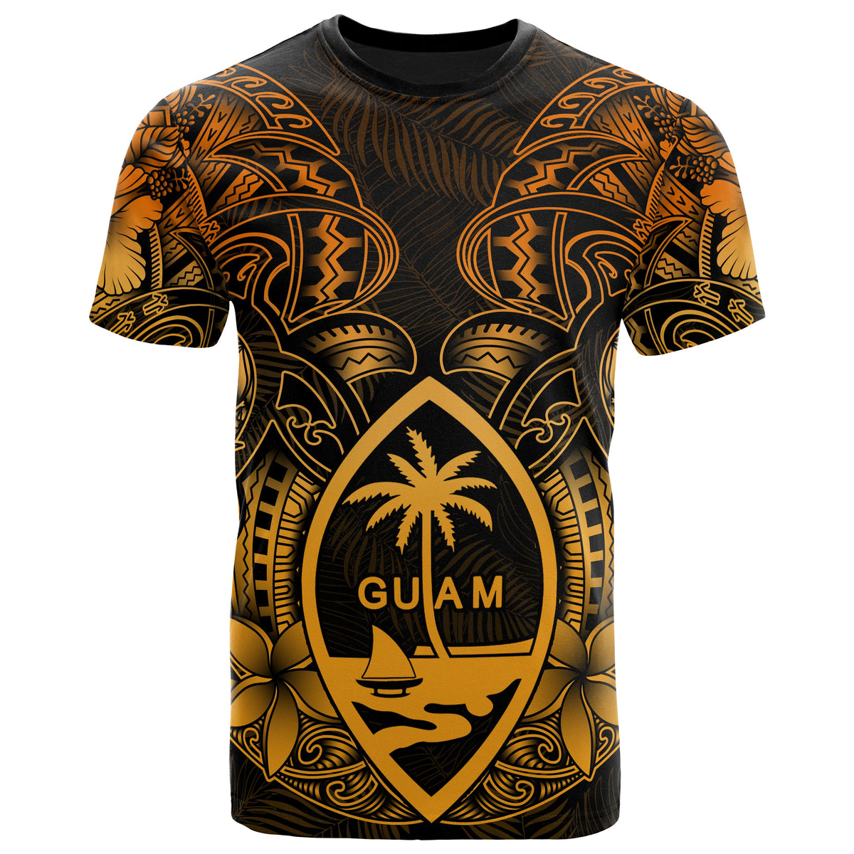 Guam Polynesian T Shirt Gold Turtle Homeland Unisex GOLD - Polynesian Pride