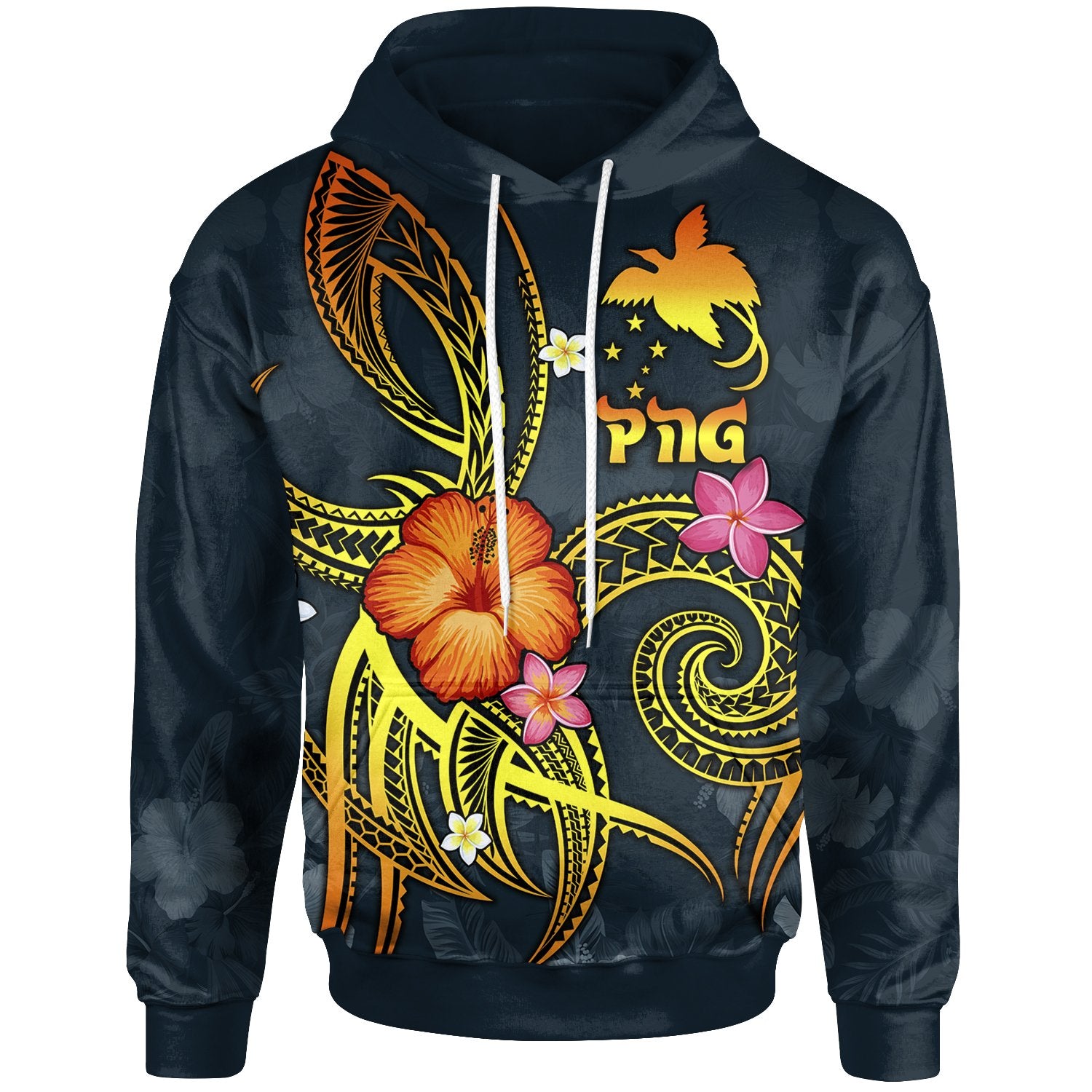 Papua New Guinea Polynesian Hoodie Legend of Papua New Guinea (Blue) Unisex Blue - Polynesian Pride