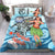 Marshall Islands Bedding Set - Polynesian Girls With Shark Blue - Polynesian Pride