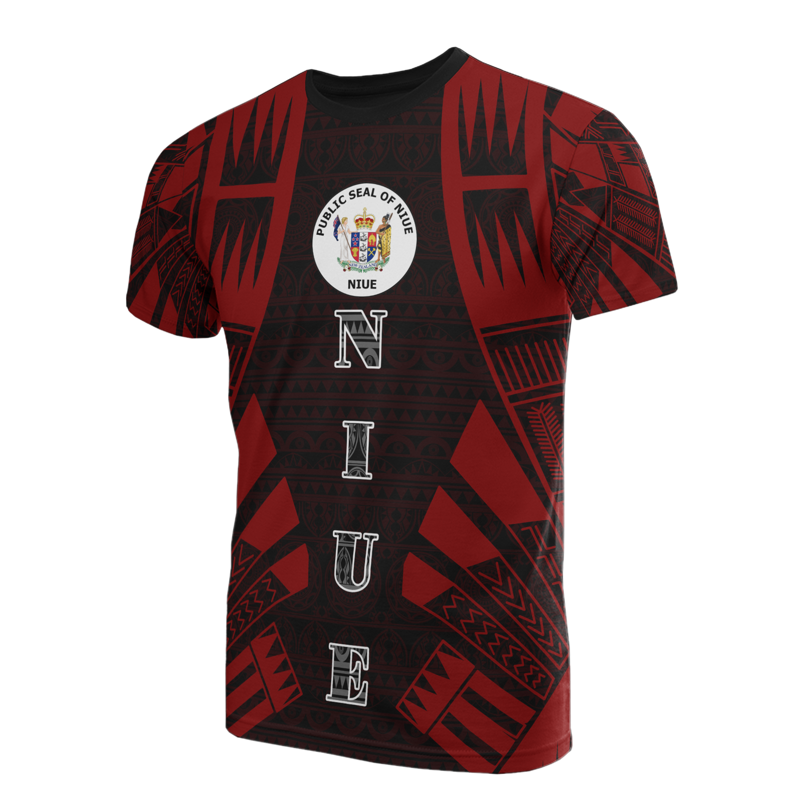 Niue T Shirt Niue Seal Polynesian Tattoo Red Style Unisex Red - Polynesian Pride