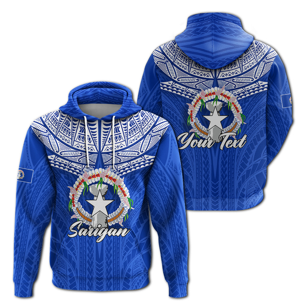 Custom Northern Mariana Islands Sarigan Hoodie LT12 Unisex Blue - Polynesian Pride