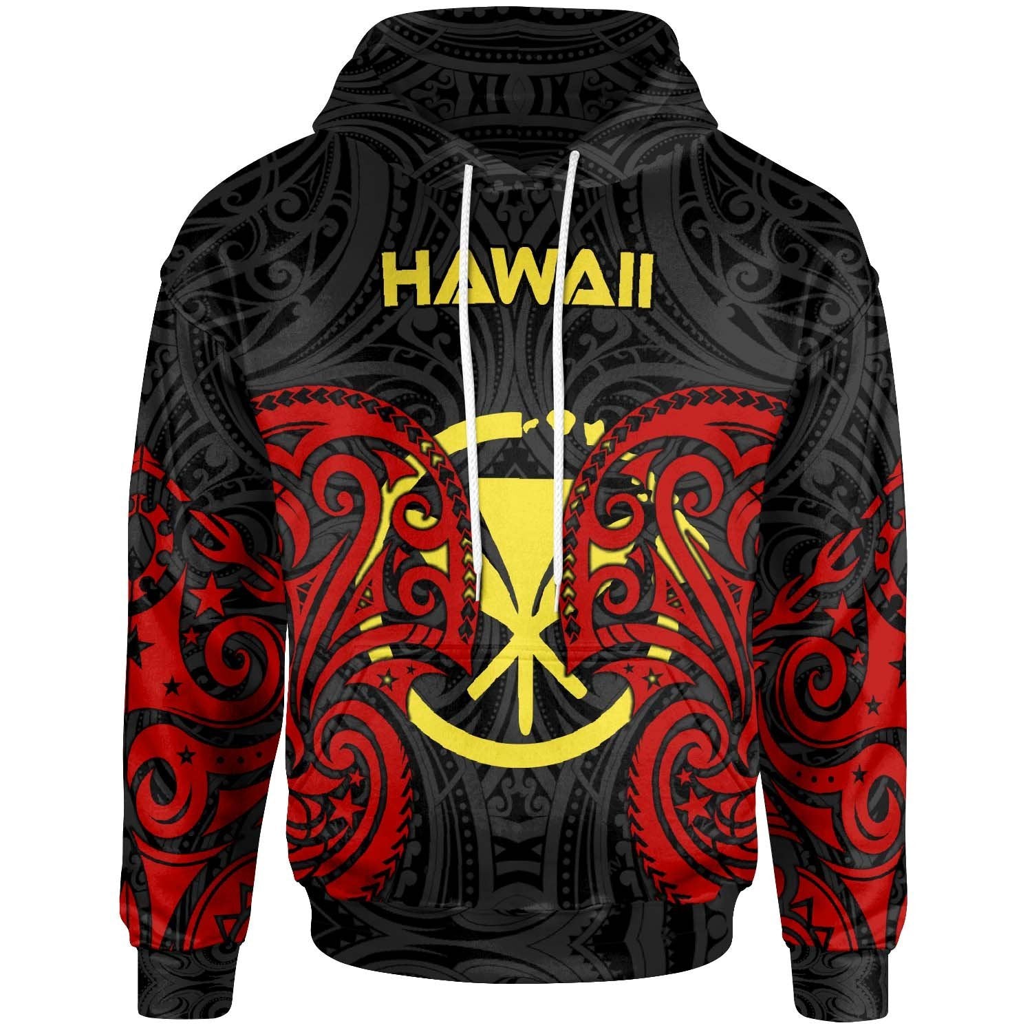 Polynesian Hawaii Hoodiean Spirit Unisex Red - Polynesian Pride