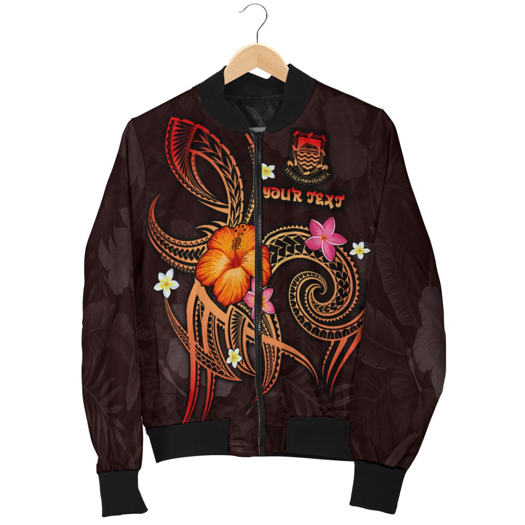 Tuvalu Polynesian Personalised Men's Bomber Jacket - Legend of Tuvalu (Red) - Polynesian Pride