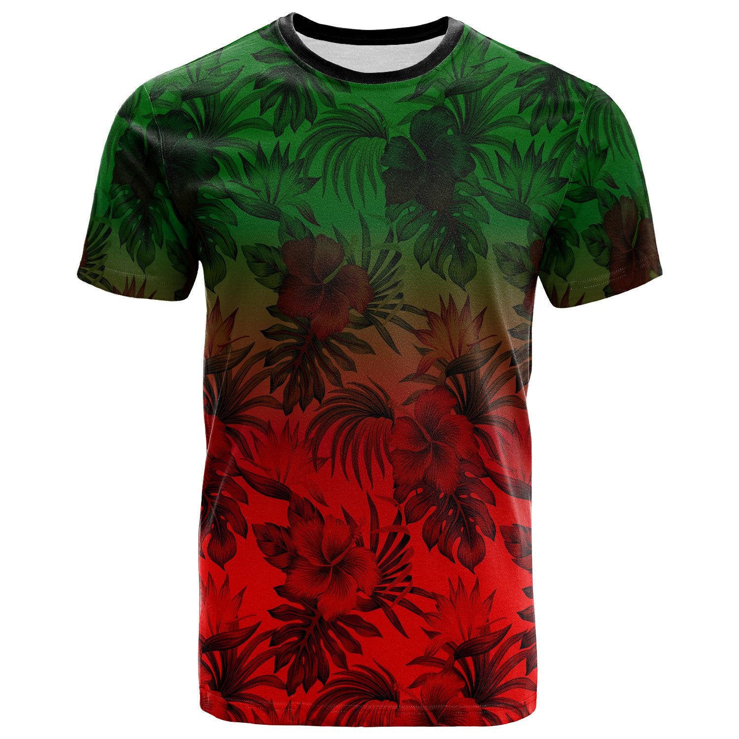 Polynesian T Shirts Red Hibiscus Patterns Unisex Red - Polynesian Pride