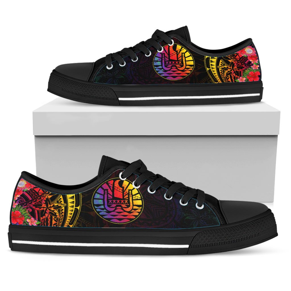 French Polynesia Low Top Shoes - Tropical Hippie Style - Polynesian Pride