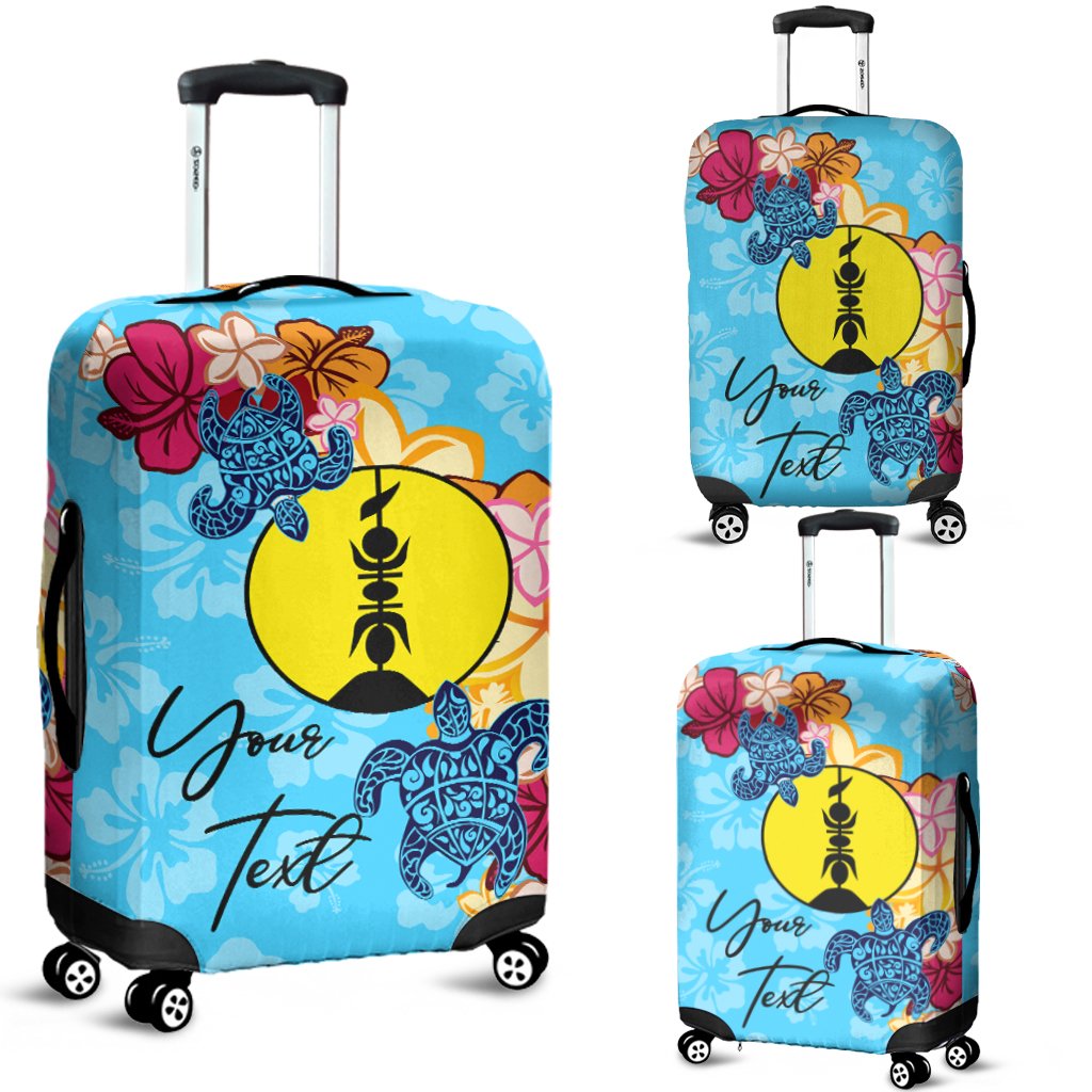 New Caledonia Custom Personalised Luggage Covers - Tropical Style Black - Polynesian Pride