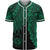 Hawaii Polynesian Baseball Shirt - Tribal Wave Tattoo Green Unisex Green - Polynesian Pride