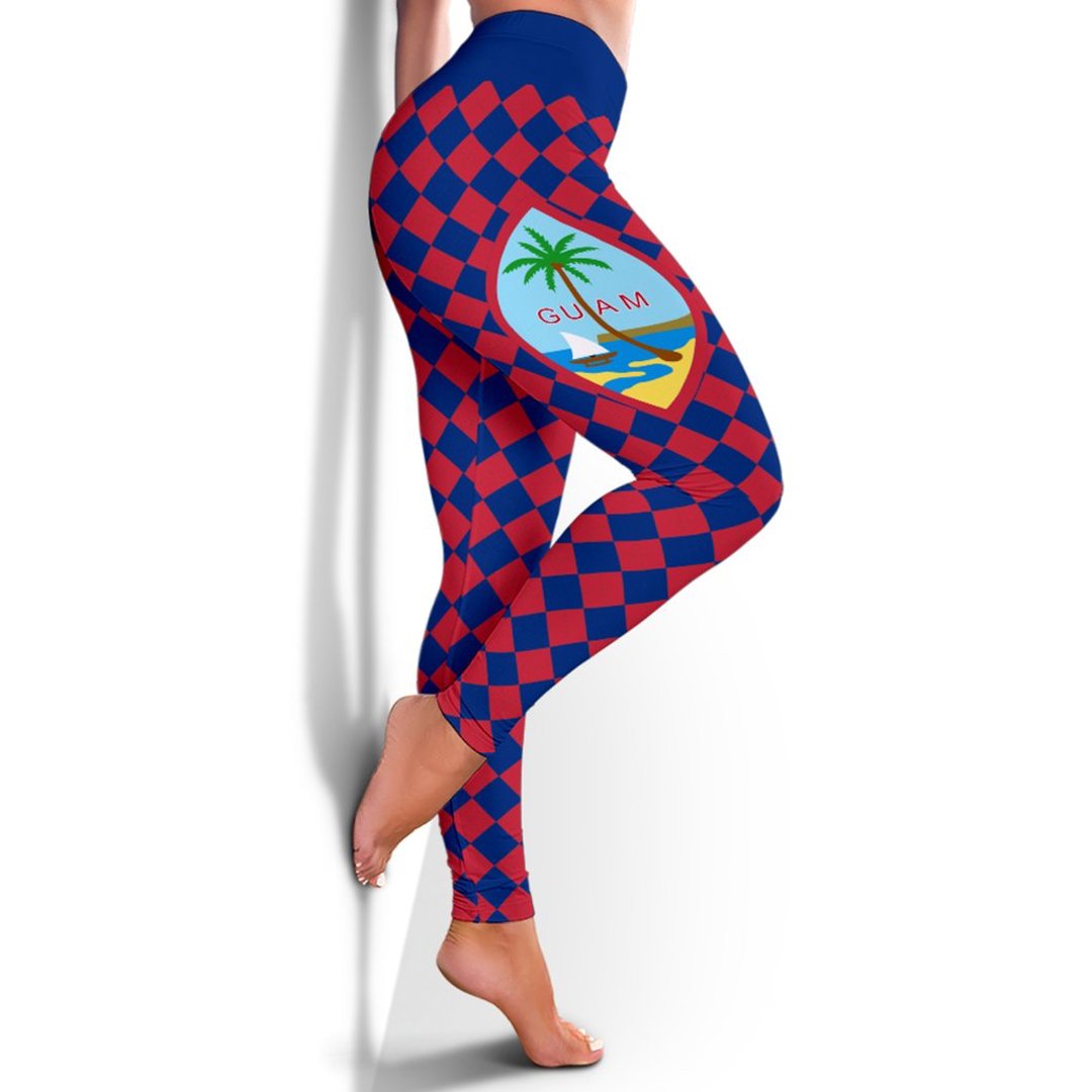 Guam Leggings - Caro Patterns Blue - Polynesian Pride