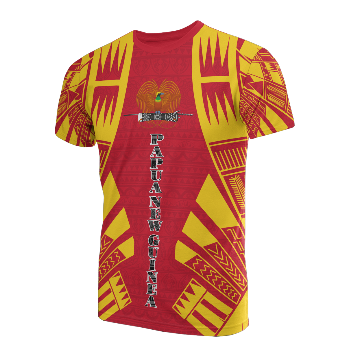 Papua New Guinea T Shirt Papua New Guinea Coat Of Arms Polynesian Tattoo Red Style Unisex Art - Polynesian Pride