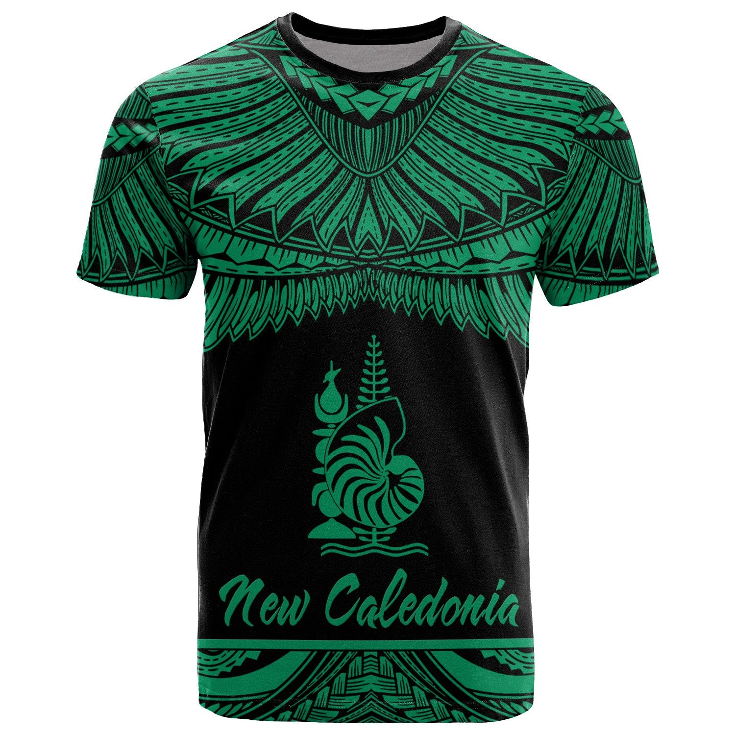 New Caledonia Polynesian T Shirt New Caledonia Pride Green Version Unisex Green - Polynesian Pride