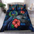 Pohnpei Micronesia Bedding Set - Blue Turtle Hibiscus Blue - Polynesian Pride