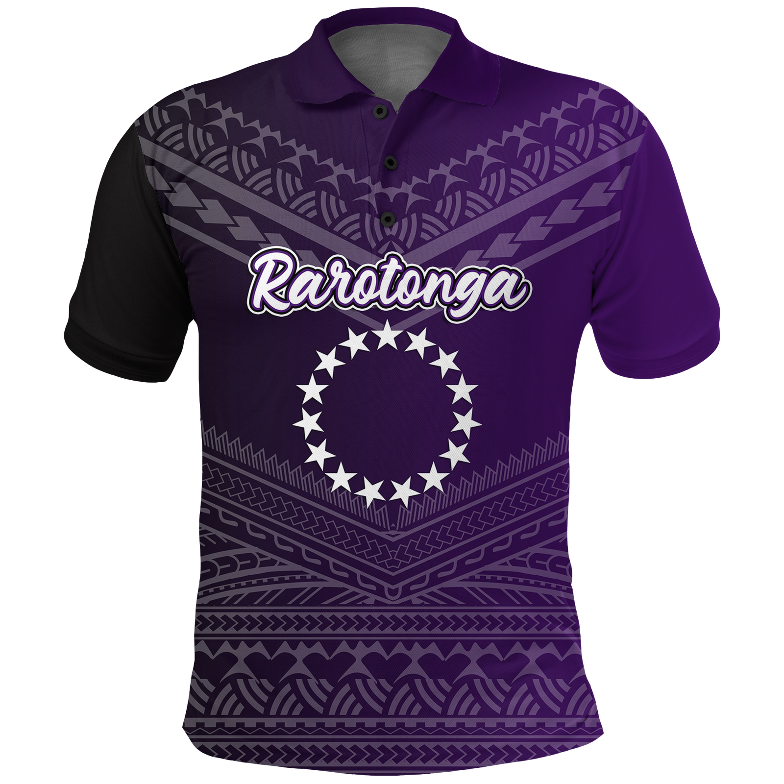 Custom Rarotonga Cook Islands Pride Polo Shirt LT12 Unisex Purple - Polynesian Pride