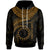 Cook Islands Polynesian Hoodie Waves (Golden) Unisex Golden - Polynesian Pride