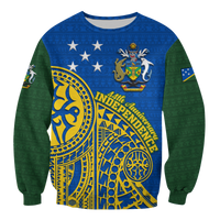 Solomon Islands Independence Anniversary 44th Years Sweatshirt - LT12 Unisex Blue - Polynesian Pride