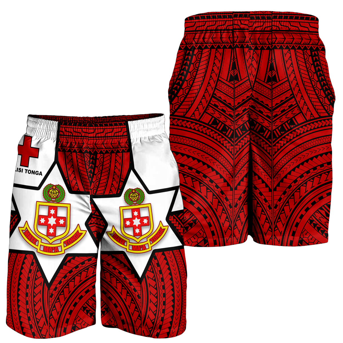 Kolisi Tonga Men's Short - Mate Ma'a Tonga Red Original - LT20 - Polynesian Pride