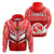 Tonga Rugby Mate Maa Tonga Tapa Pattern Hoodie LT2 Zip Hoodie RED - Polynesian Pride