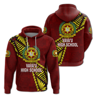 Tonga Vavau High School Tongan Patterns Hoodie LT12 Hoodie Red - Polynesian Pride