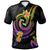 Palau Custom Polo Shirt Plumeria Flowers with Spiral Patterns Unisex Black - Polynesian Pride