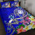 Fiji Quilt Bed Set - Turtle Plumeria (Blue) - Polynesian Pride