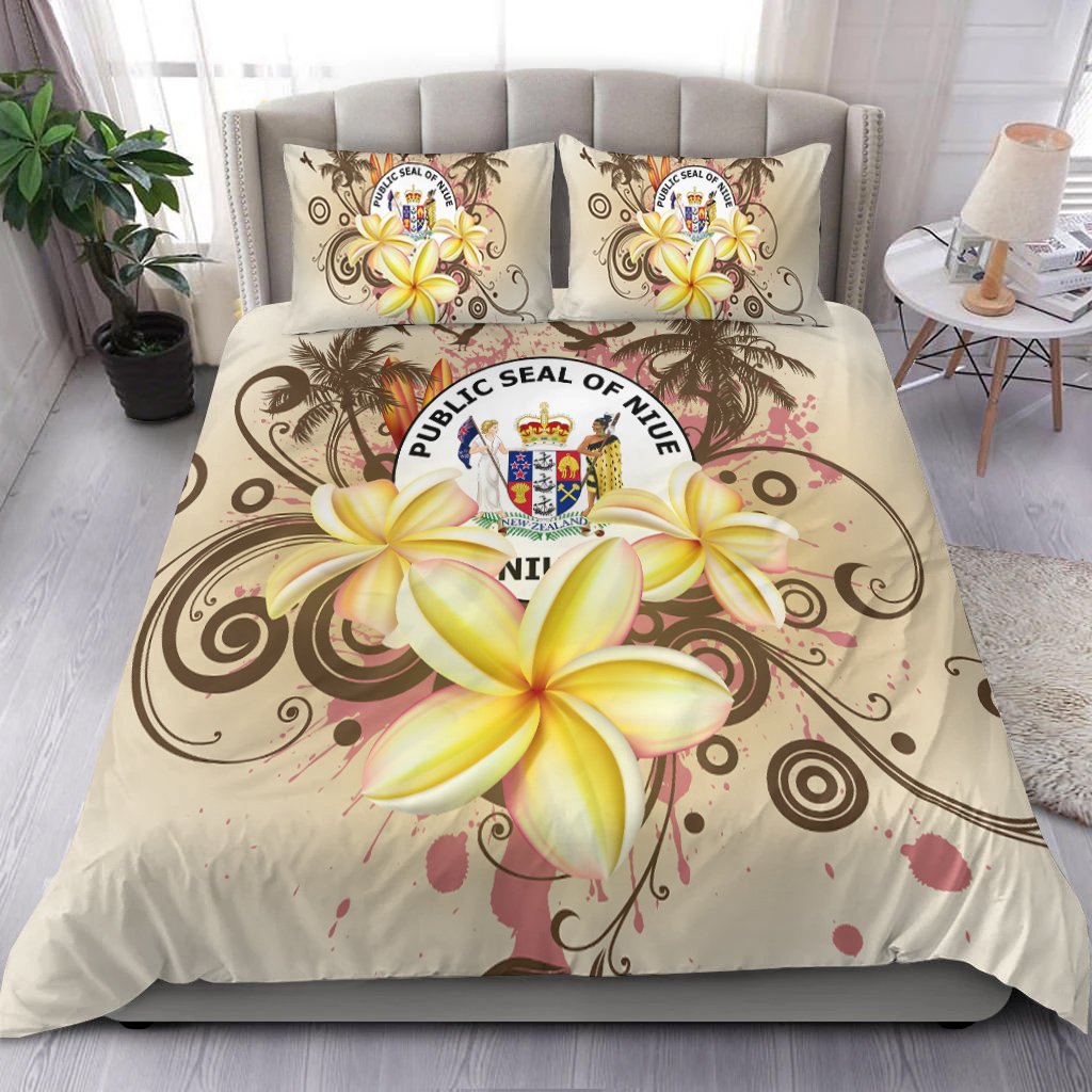 Niue Polynesian Bedding Set - Summer Tropical White - Polynesian Pride