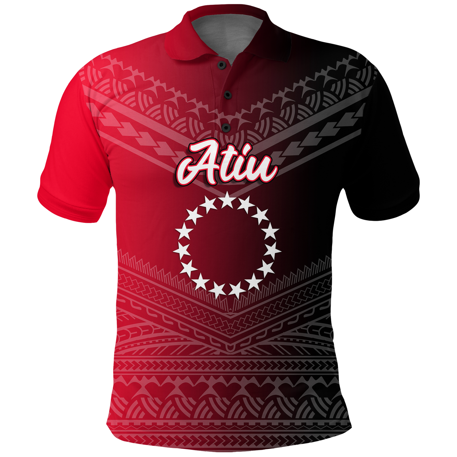 Custom Atiu Cook Islands Pride Polo Shirt LT12 Unisex Black - Polynesian Pride