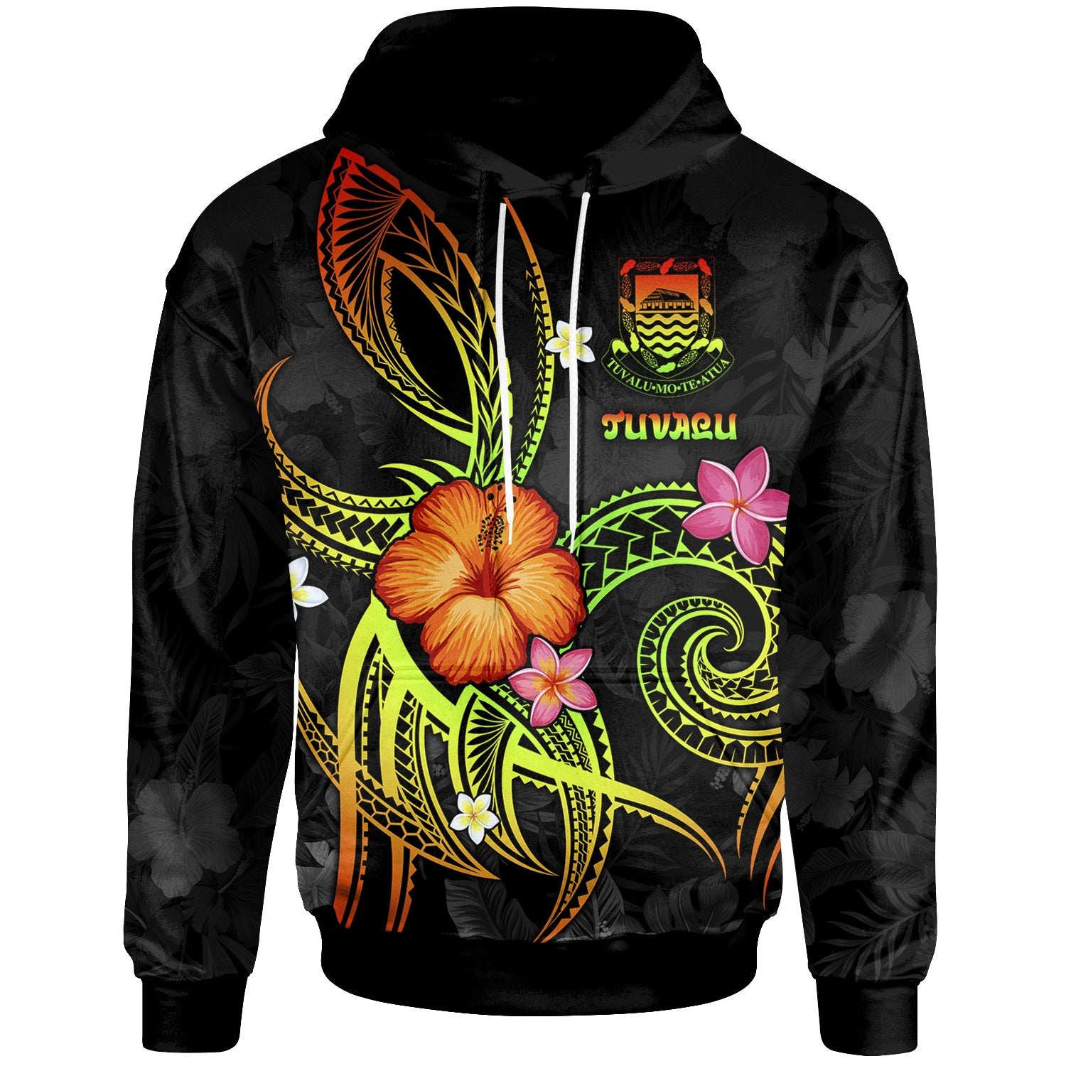 Tuvalu Polynesian Hoodie Legend of Tuvalu (Reggae) Unisex Reggae - Polynesian Pride