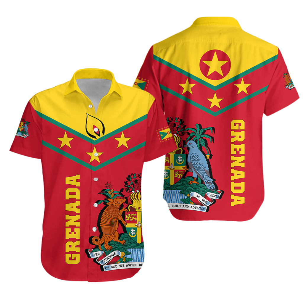 Grenada Hawaiian Shirt - Proud Grenadian - LT12 Unisex Red - Polynesian Pride