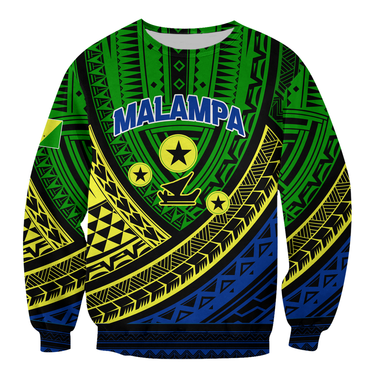 (Custom Personalised) Vanuatu Malampa Province Tribal Pattern Sweatshirt - LT12 Unisex Green - Polynesian Pride