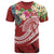 Guam Polynesian T Shirt Summer Plumeria (Black) Unisex Red - Polynesian Pride