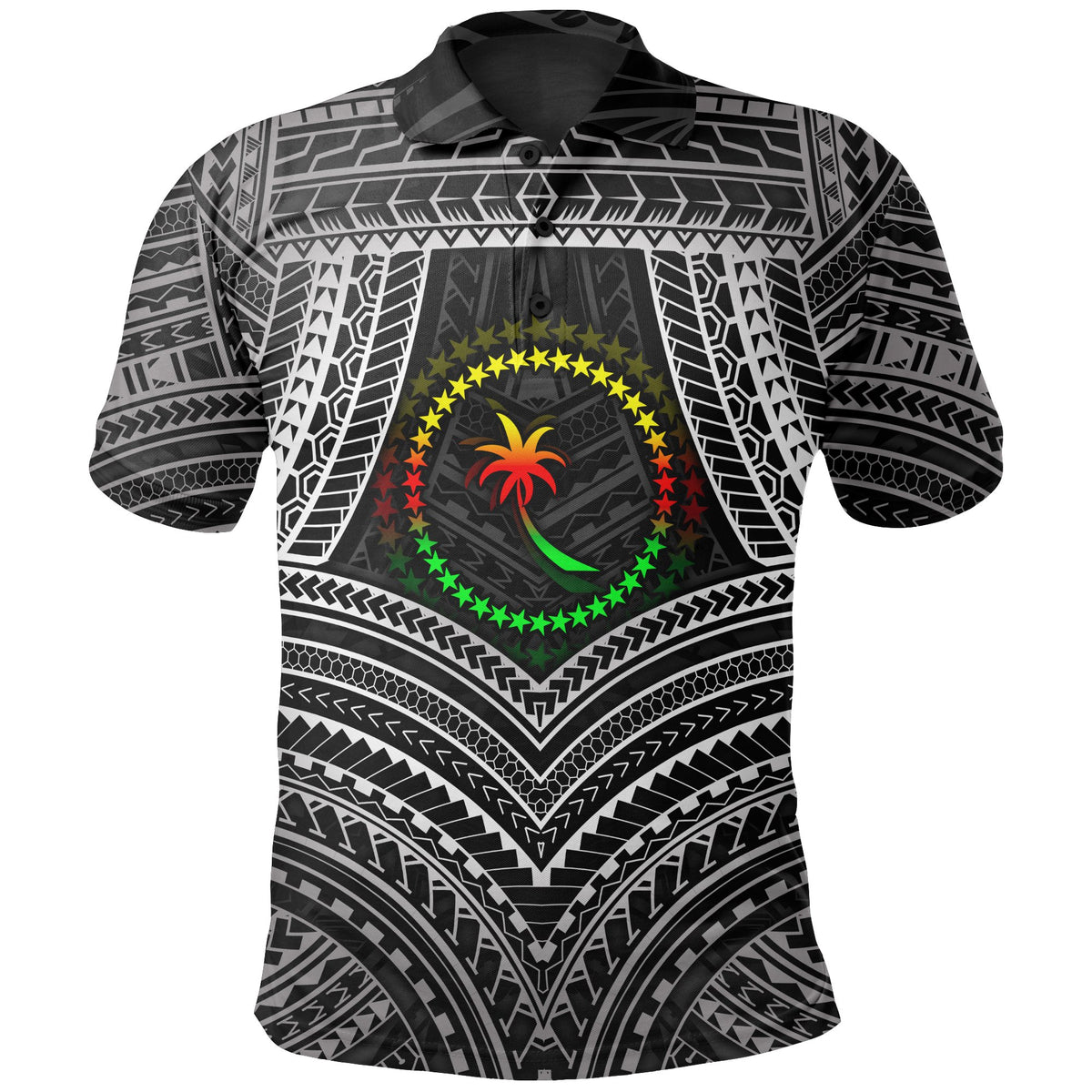 Chuuk Polynesian Polo Shirt Truk Flag Reggae Color Unisex Reggae - Polynesian Pride