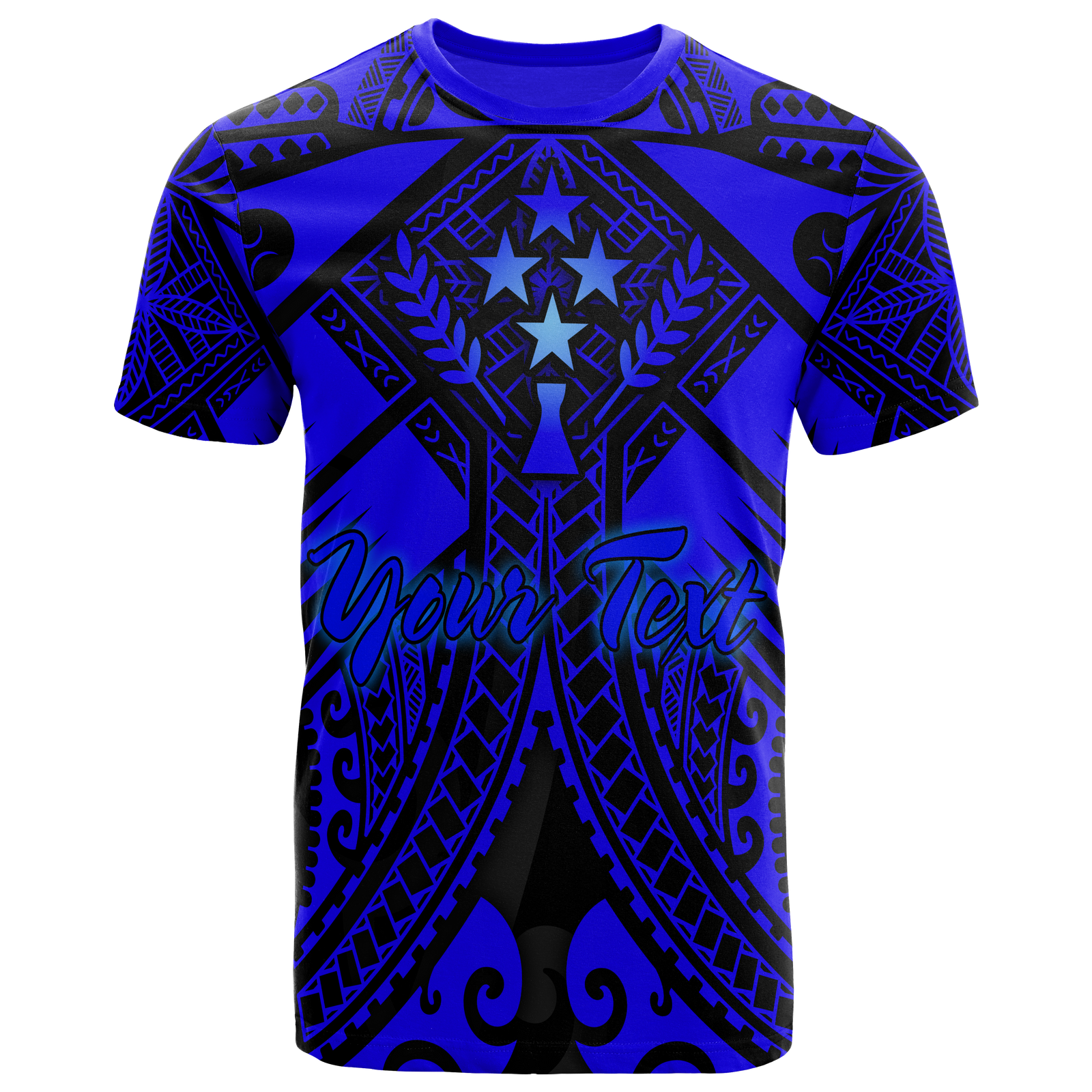 Kosrae Custom T Shirts Blue Seal with Polynesian Tattoo Unisex Blue - Polynesian Pride