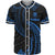 Tuvalu Polynesian Baseball Shirt - Blue Tribal Wave Unisex Blue - Polynesian Pride