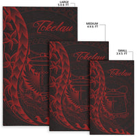 Tokelau Area Rug - Polynesian Pattern Style Red Color - Polynesian Pride