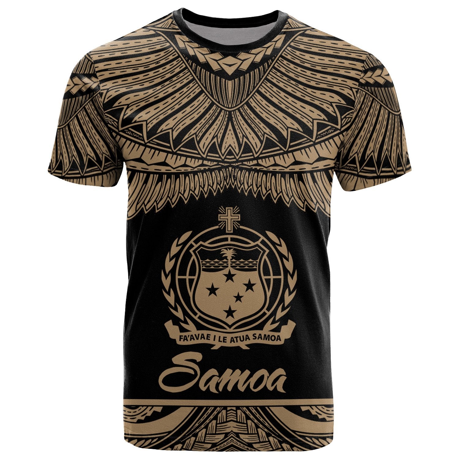 Samoa Polynesian T Shirt Samoan Pride Gold Version Unisex Art - Polynesian Pride