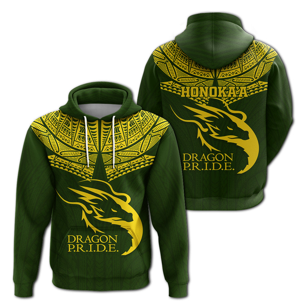 Hawaii Honokaa High & Intermediate School Hoodie LT12 Hoodie Green - Polynesian Pride