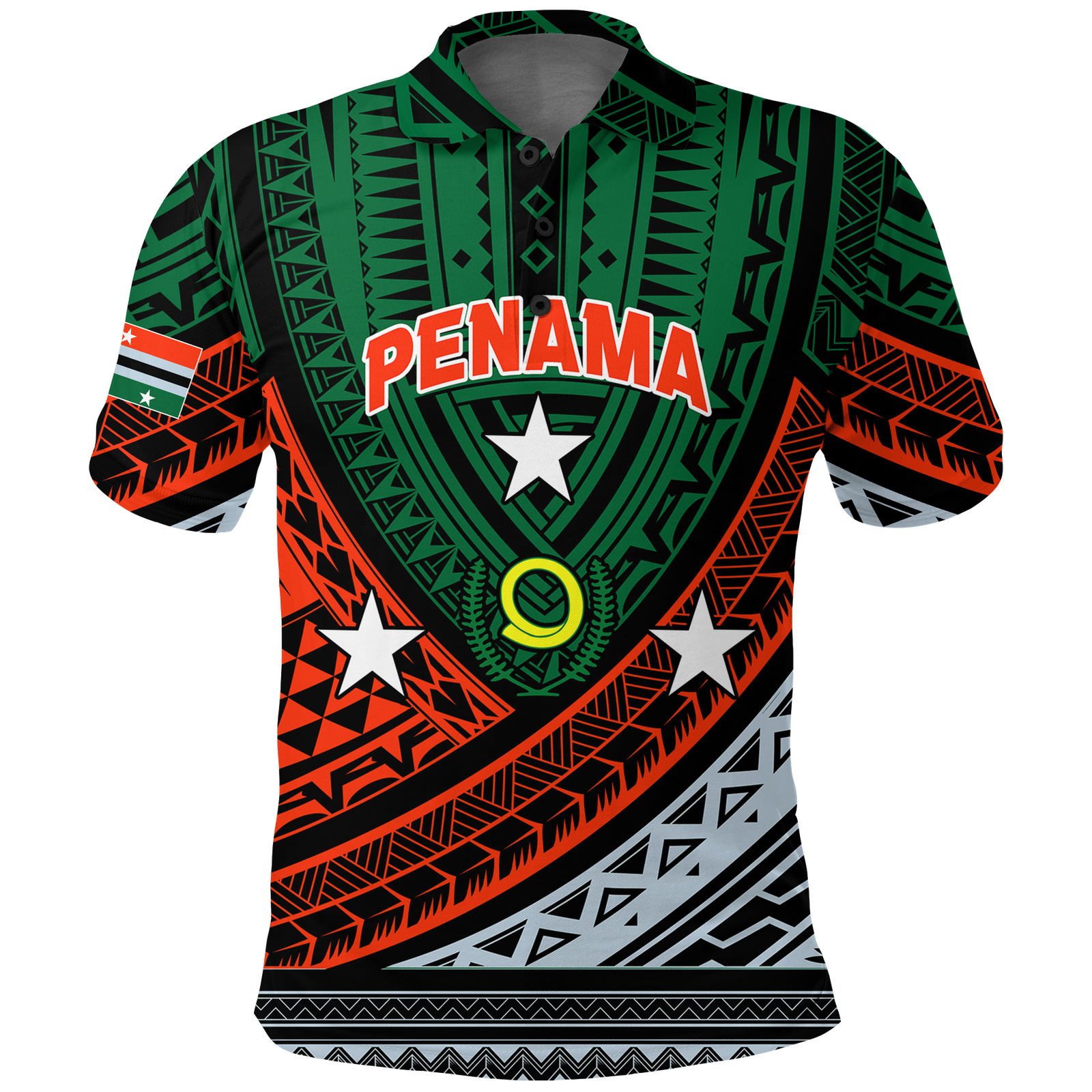 Custom Vanuatu Penama Province Tribal Pattern Polo Shirt LT12 Unisex Green - Polynesian Pride