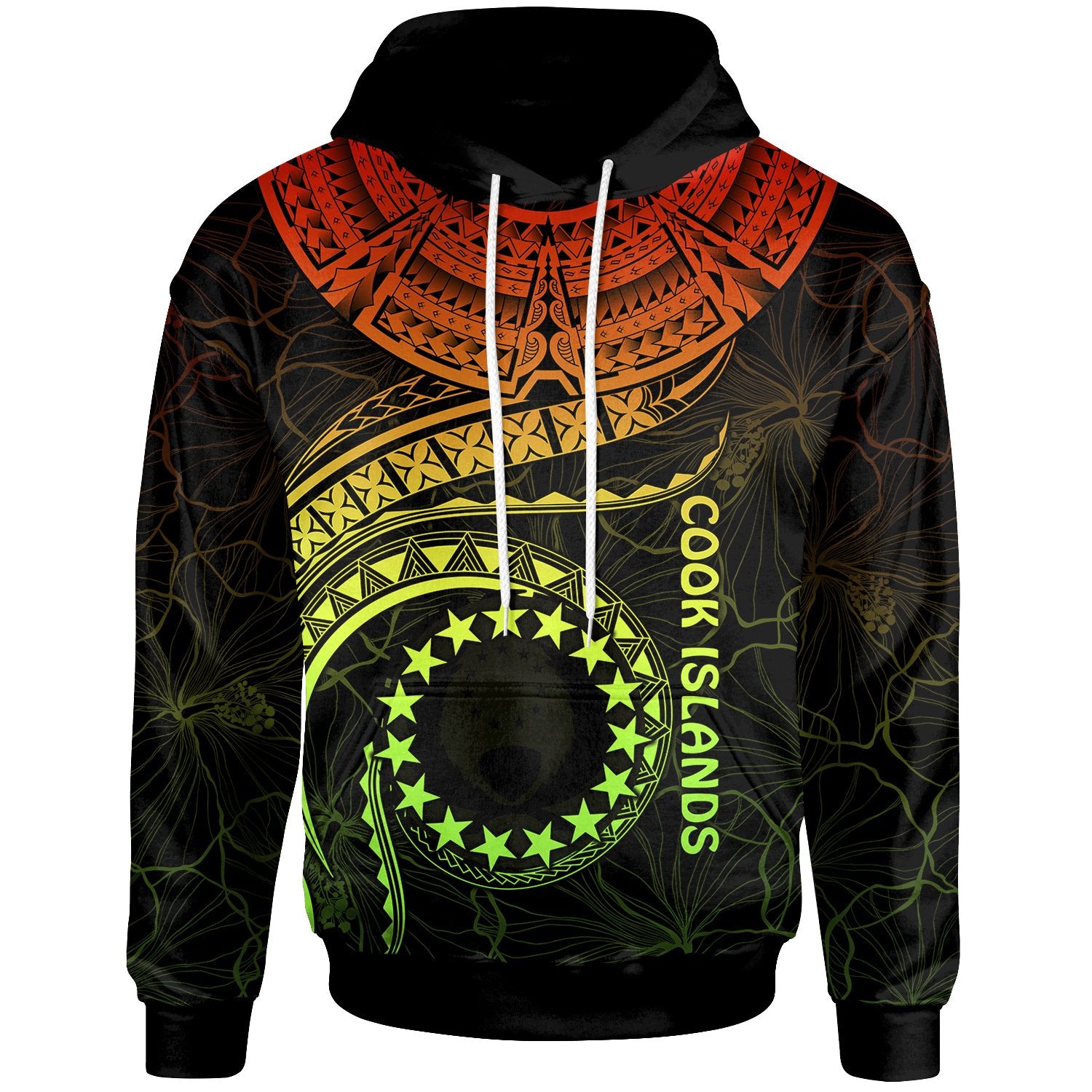 Cook Islands Polynesian Hoodie Waves (Reggae) Unisex Reggae - Polynesian Pride