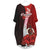 Vanuatu Polynesian Batwing Pocket Dress - Hibiscus With Coat Of Arm Women Black - Polynesian Pride