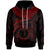 Cook Islands Polynesian Hoodie Waves (Red) Unisex Red - Polynesian Pride