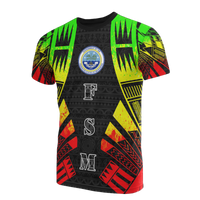 Federated States of Micronesia T Shirt F S M Seal Polynesian Tattoo Reggae Style Unisex Reggae - Polynesian Pride