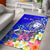 Fiji Custom Personalised Area Rug - Turtle Plumeria (Blue) Blue - Polynesian Pride