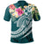 Tonga Polynesian Polo Summer Plumeria (Turquoise) Unisex Turquoise - Polynesian Pride