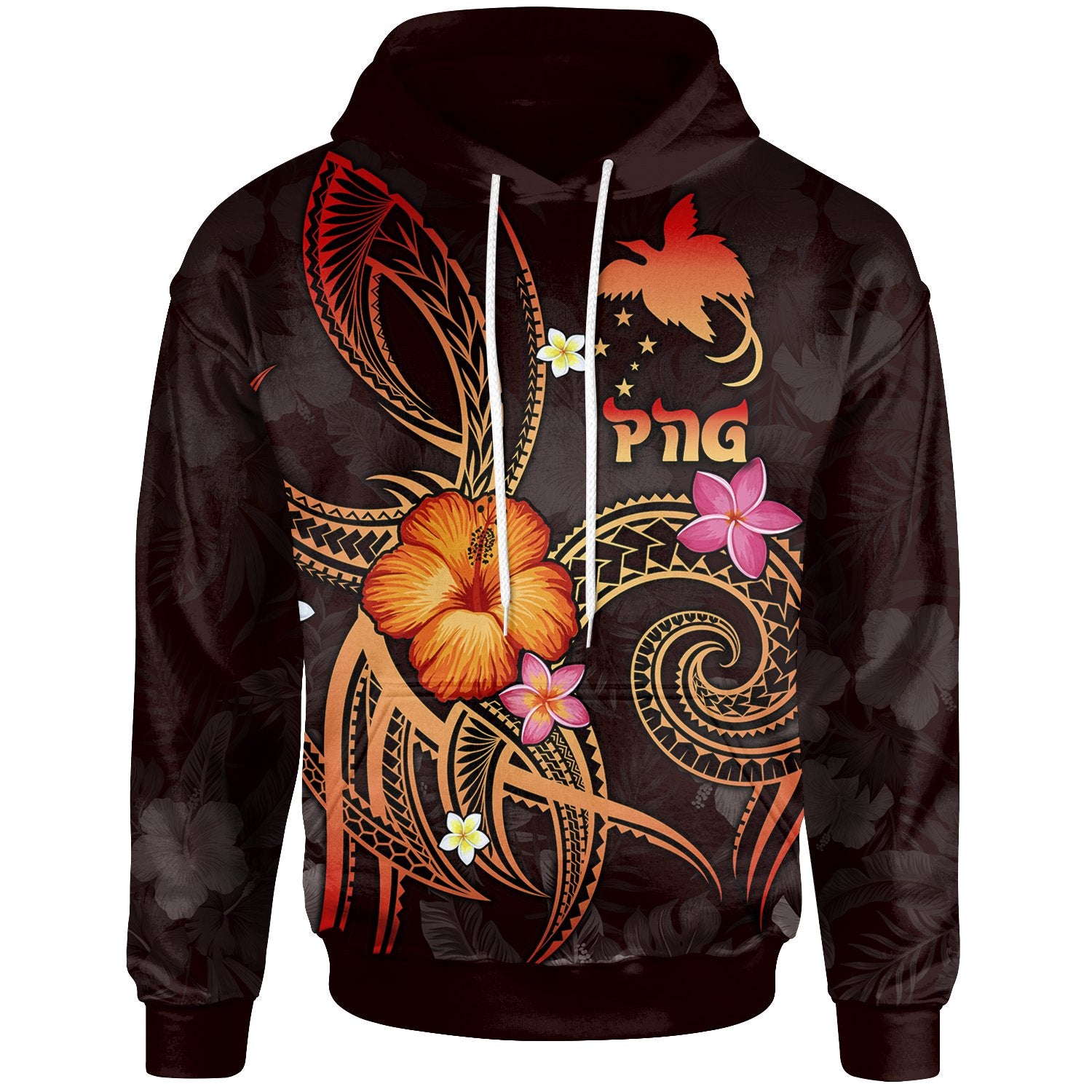 Papua New Guinea Polynesian Hoodie Legend of Papua New Guinea (Red) Unisex Red - Polynesian Pride